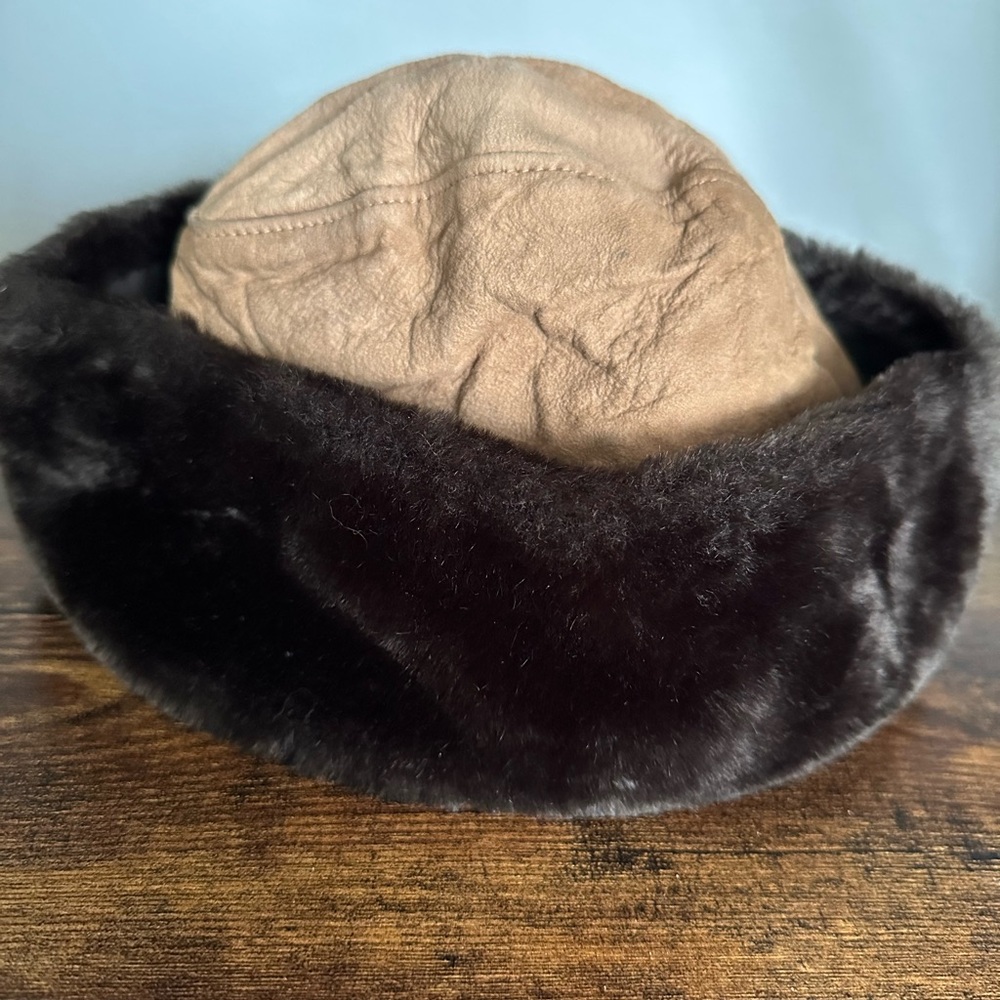 Brown and Black Fur Hat
